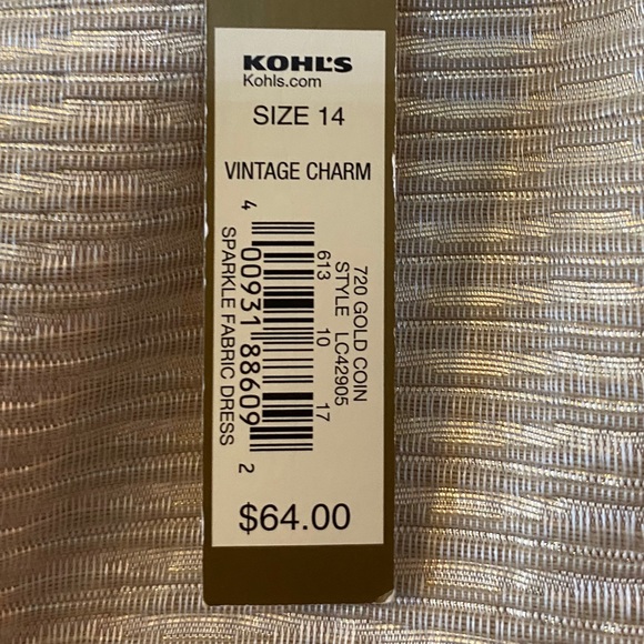 Lauren Conrad gold dress, size 14, NWT - Picture 3 of 6